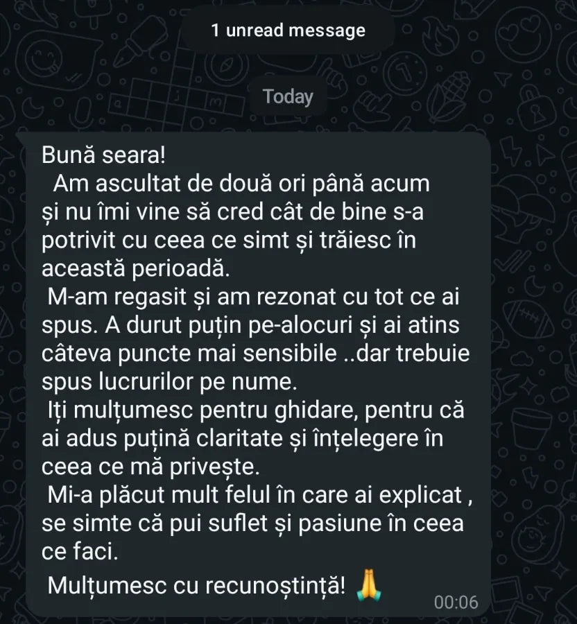 Mesaj primit de la Ramona