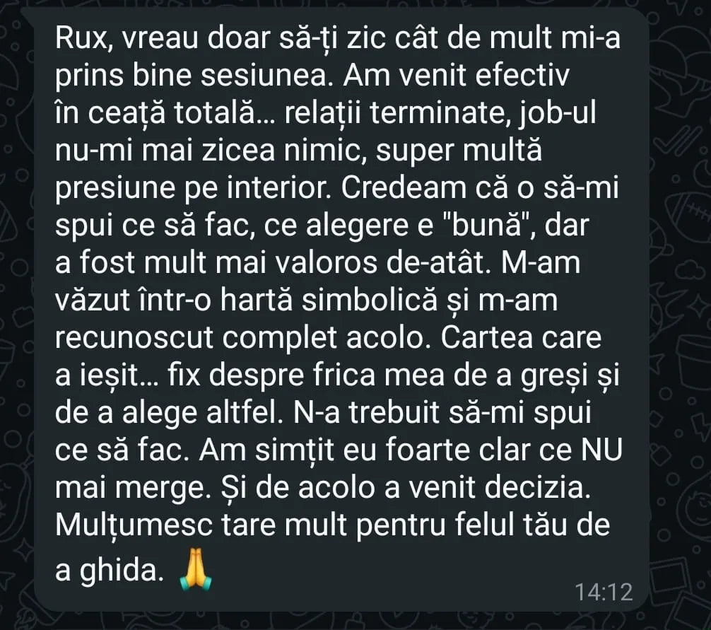 Mesaj primit de la Ana