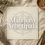 Matricea Arhetipală Astral Herbarium: matricea completă, cu cercul vârstelor, pe o foaie pătrată de hârtie personalizată